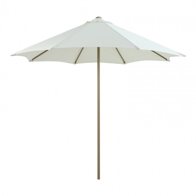 Ομπρέλα επαγγελματική "MAWOO" από μέταλλο σε λευκό/άμμου χρώμα Φ250x235