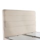 Κρεβάτι διπλό "LINTEDA" με αποθηκευτικό χώρο από βελούδο σε κρεμ χρώμα 160x200