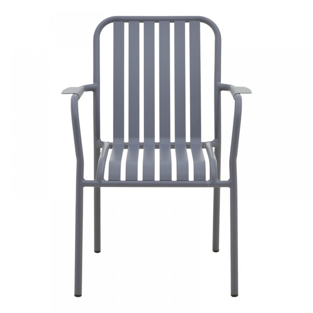 Πολυθρόνα εξωτερικού χώρου "VISTA" από αλουμίνιο σε ανθρακί χρώμα 62x60x84