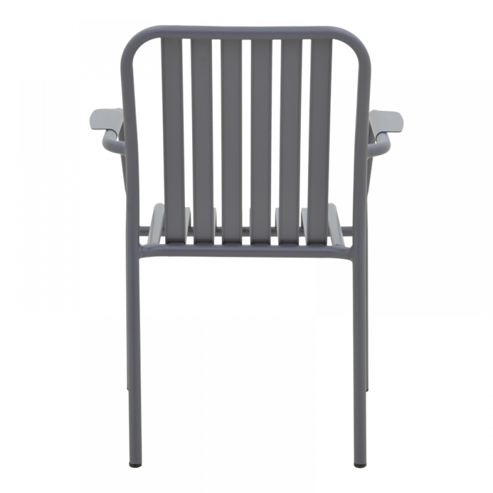 Πολυθρόνα εξωτερικού χώρου "VISTA" από αλουμίνιο σε ανθρακί χρώμα 62x60x84