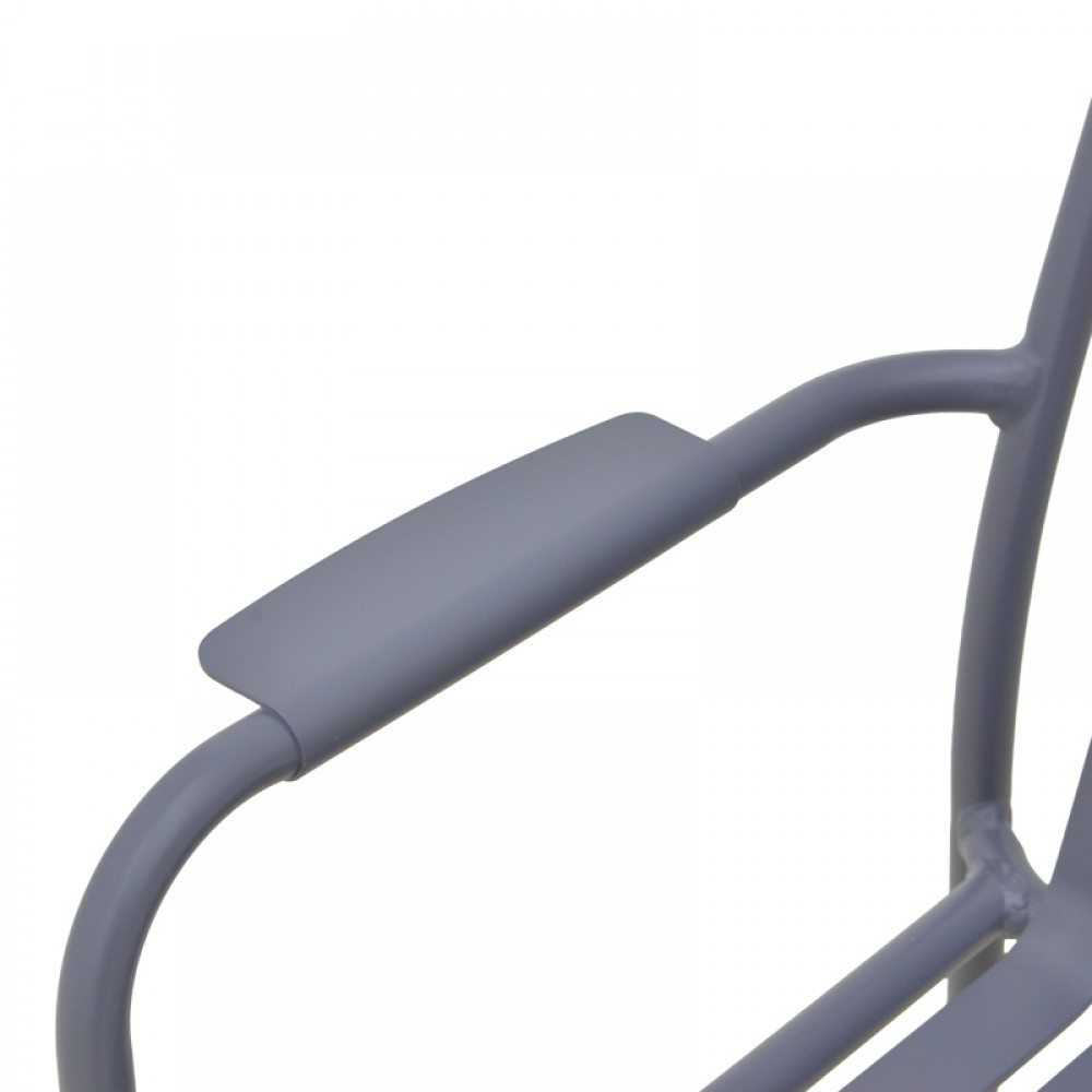 Πολυθρόνα εξωτερικού χώρου "VISTA" από αλουμίνιο σε ανθρακί χρώμα 62x60x84