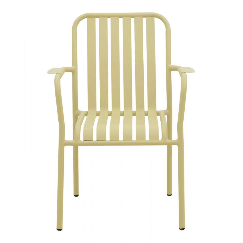 Πολυθρόνα εξωτερικού χώρου "VISTA" από αλουμίνιο σε μπεζ χρώμα 62x60x84