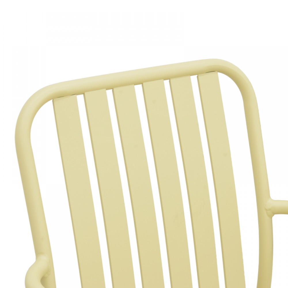 Πολυθρόνα εξωτερικού χώρου "VISTA" από αλουμίνιο σε μπεζ χρώμα 62x60x84