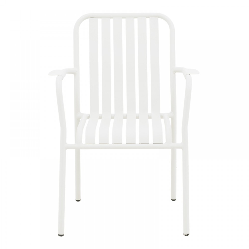 Πολυθρόνα εξωτερικού χώρου "VISTA" από αλουμίνιο σε λευκό χρώμα 62x60x84