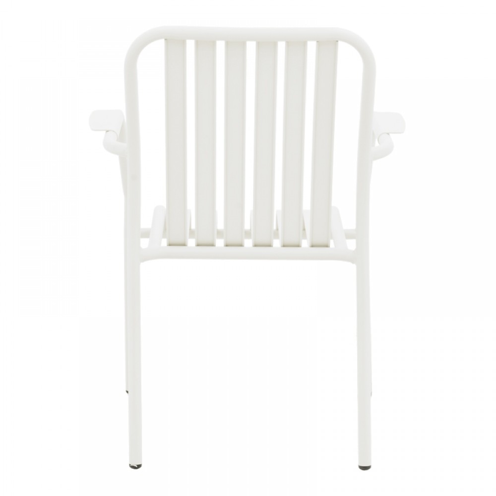Πολυθρόνα εξωτερικού χώρου "VISTA" από αλουμίνιο σε λευκό χρώμα 62x60x84
