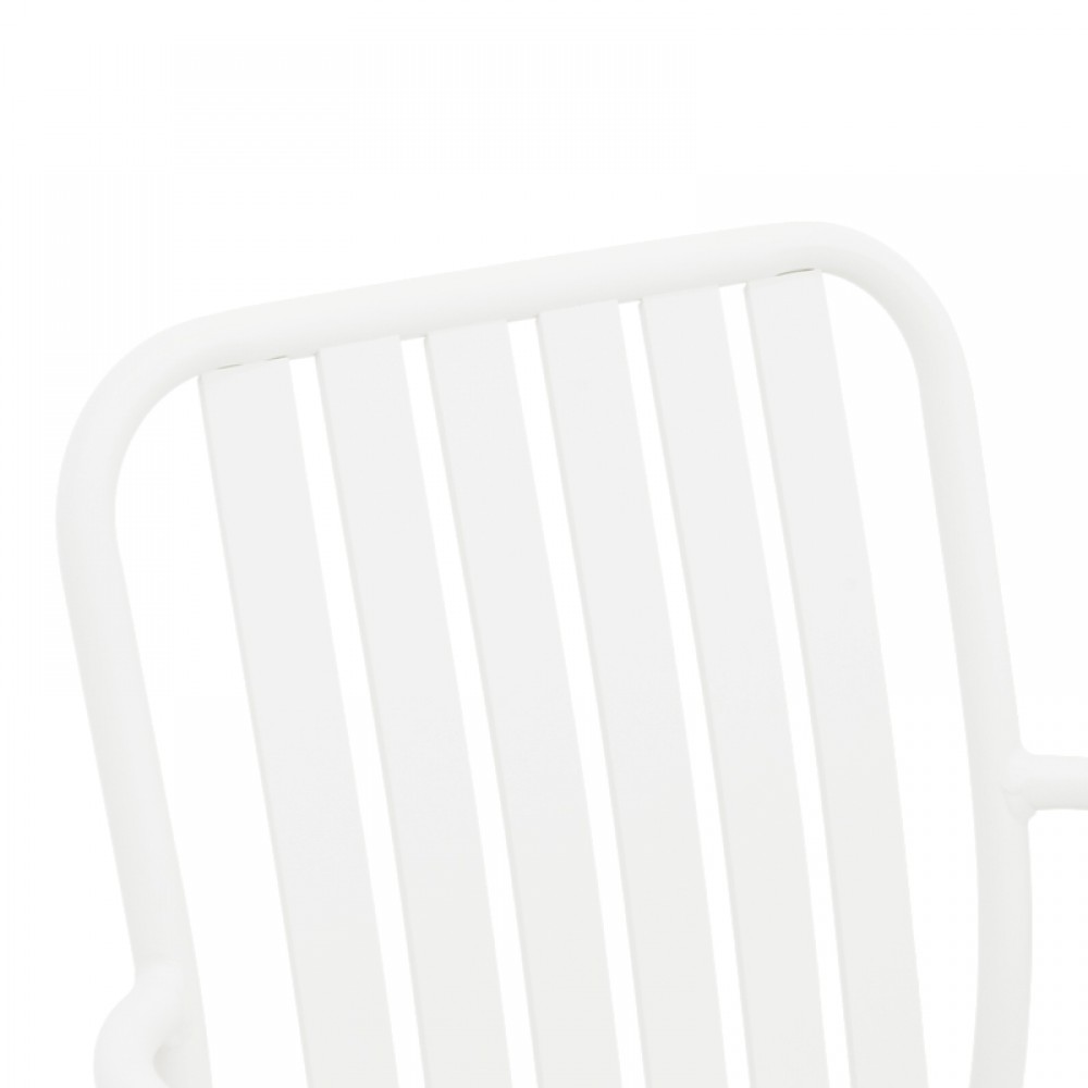 Πολυθρόνα εξωτερικού χώρου "VISTA" από αλουμίνιο σε λευκό χρώμα 62x60x84