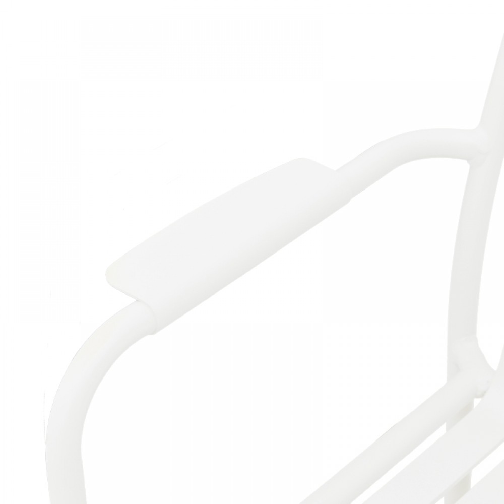 Πολυθρόνα εξωτερικού χώρου "VISTA" από αλουμίνιο σε λευκό χρώμα 62x60x84