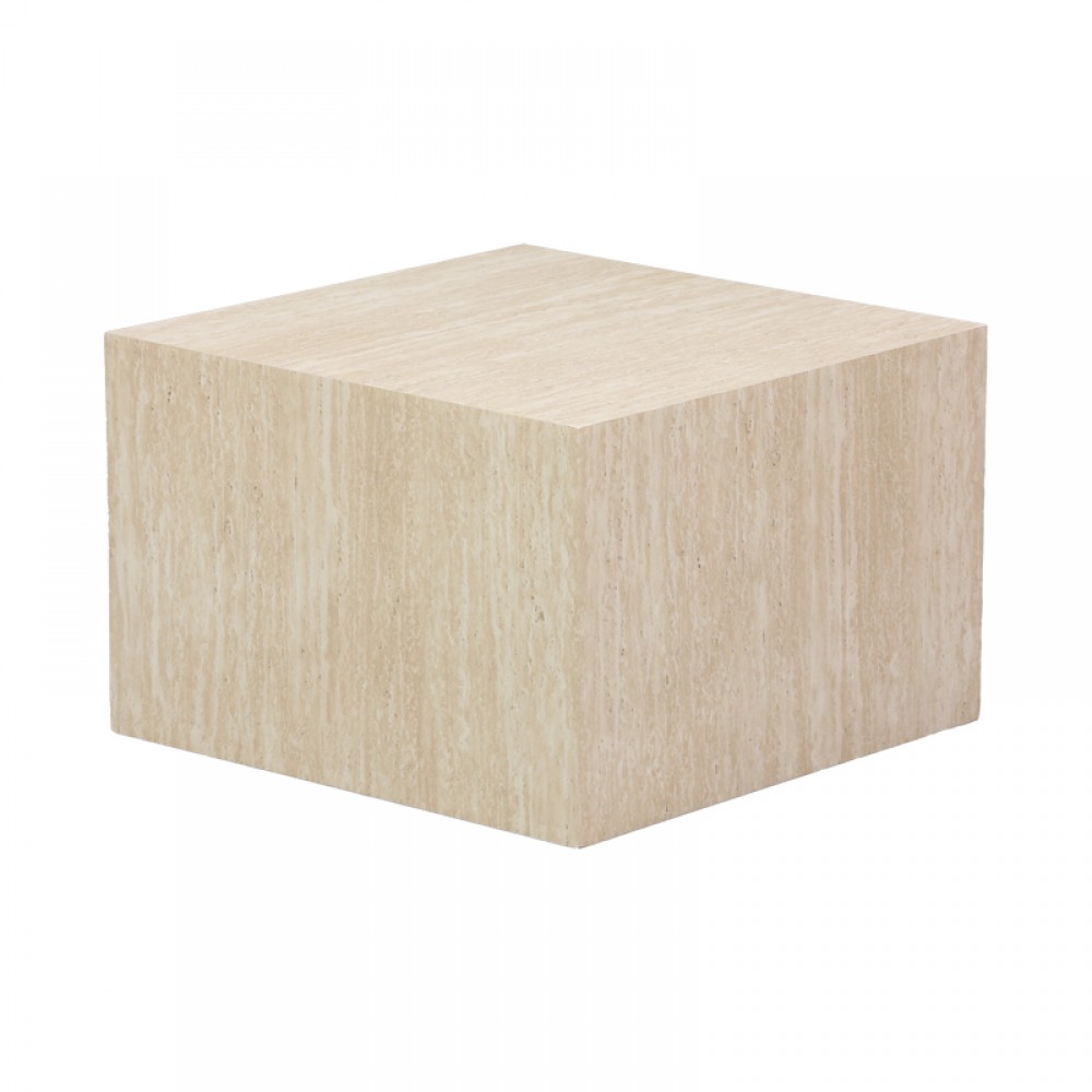 Βοηθητικά τραπέζια "COFFINA" σετ 2τεμ σε όψη τραβερτίνας