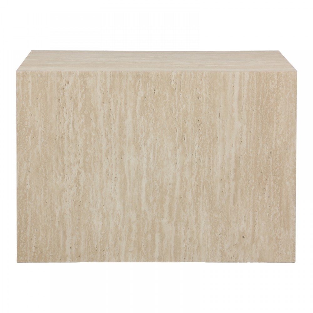 Βοηθητικά τραπέζια "COFFINA" σετ 2τεμ σε όψη τραβερτίνας