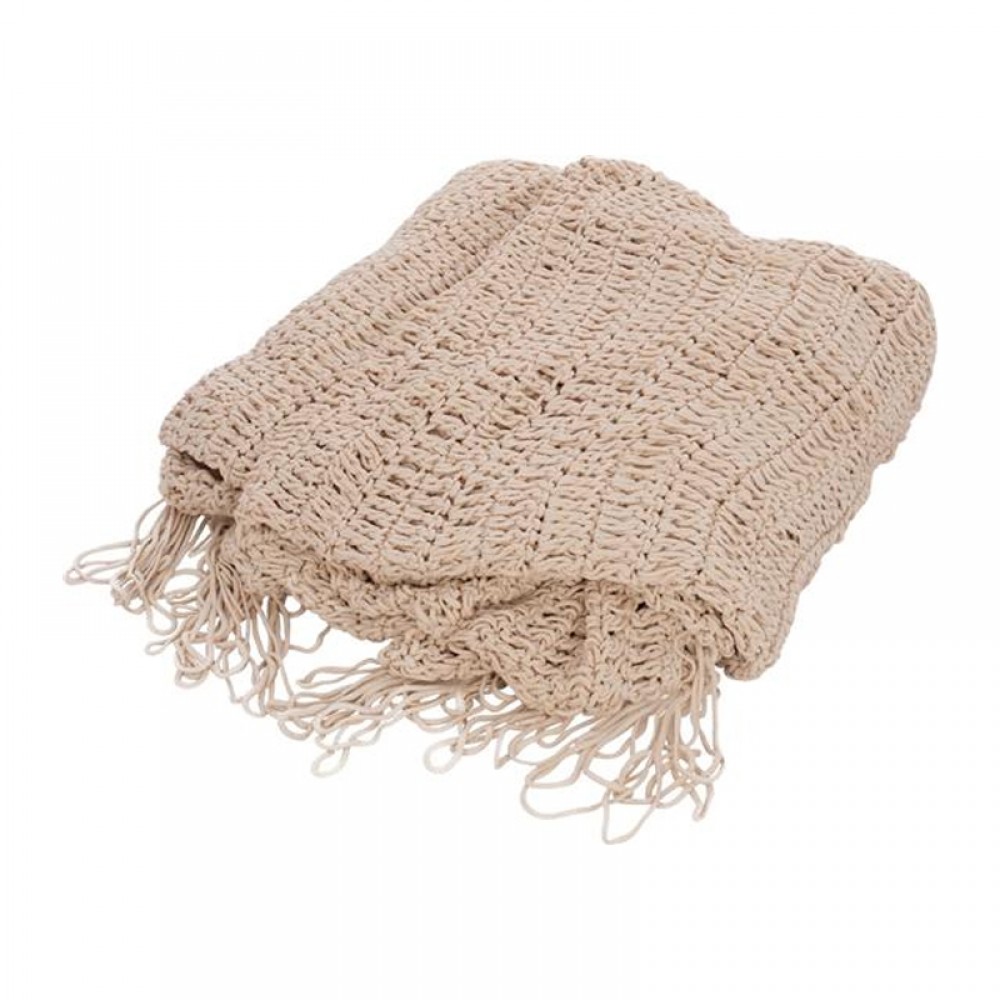 Δίχτυ σκίασης μακραμέ "SHELTO" σε μπεζ απόχρωση 200x200x27