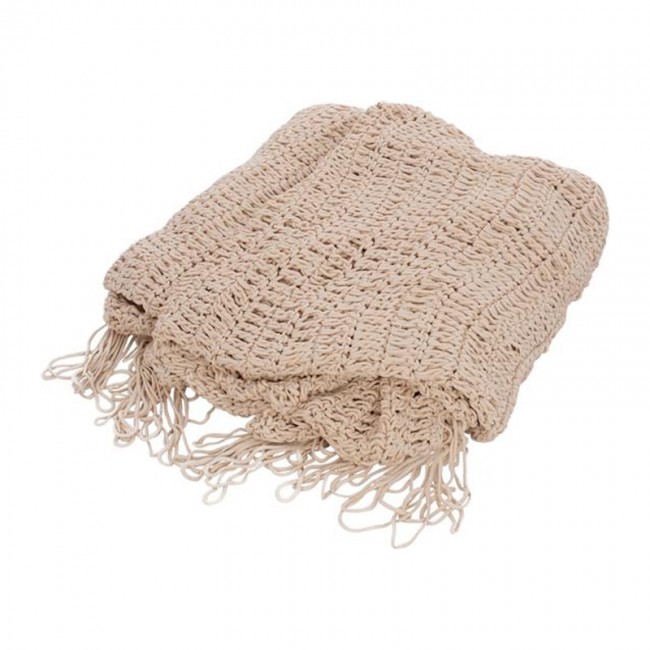 Δίχτυ σκίασης μακραμέ "SHELTO" σε μπεζ απόχρωση 200x200x27