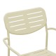 Πολυθρόνα εξωτερικού χώρου "DERABY"από μέταλλο σε κρεμ χρώμα 56x45.5x83