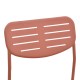 Πολυθρόνα εξωτερικού χώρου "DERABY"από μέταλλο σε terracotta χρώμα 52,5x45.5x83