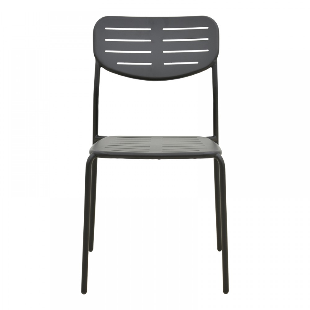 Πολυθρόνα εξωτερικού χώρου "DERABY"από μέταλλο σε μαύρο χρώμα 52.5x45.5x83