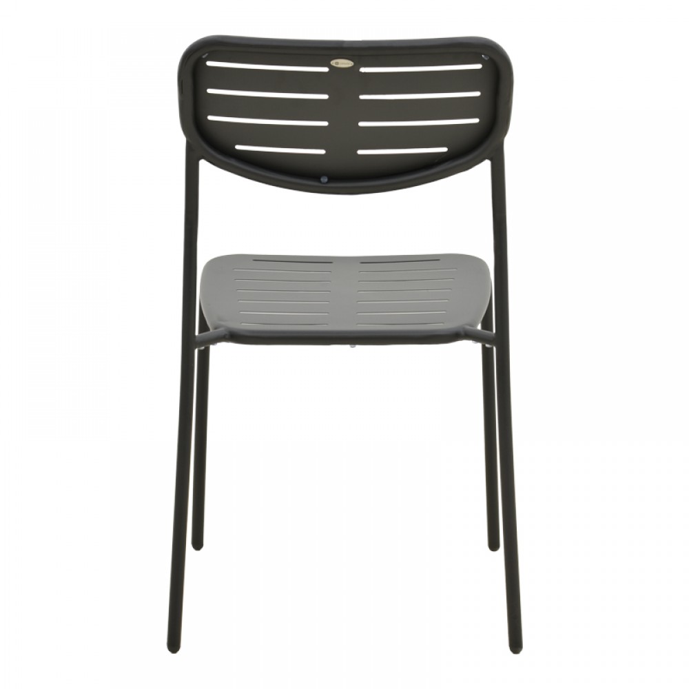 Πολυθρόνα εξωτερικού χώρου "DERABY"από μέταλλο σε μαύρο χρώμα 52.5x45.5x83