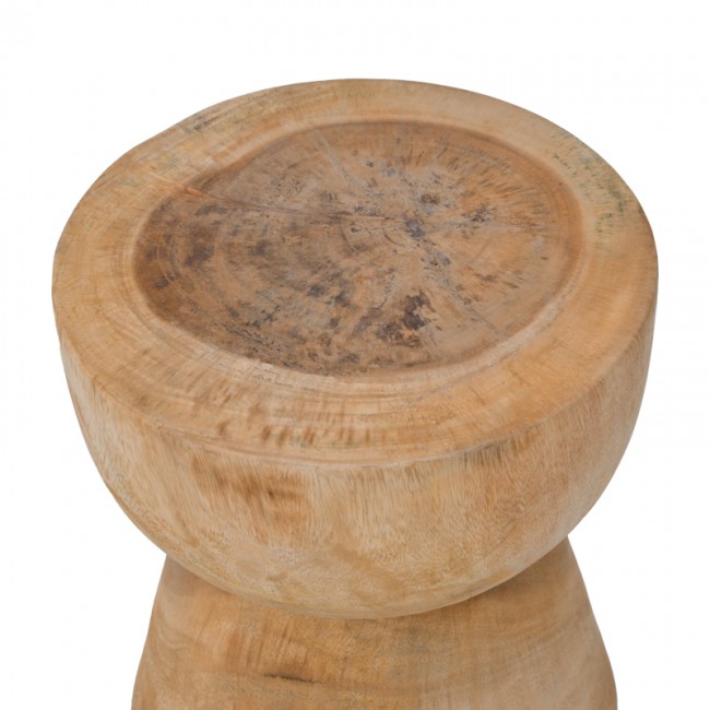 Σκαμπό "BONFIK" από ξύλο σε φυσικό χρώμα Φ35x40