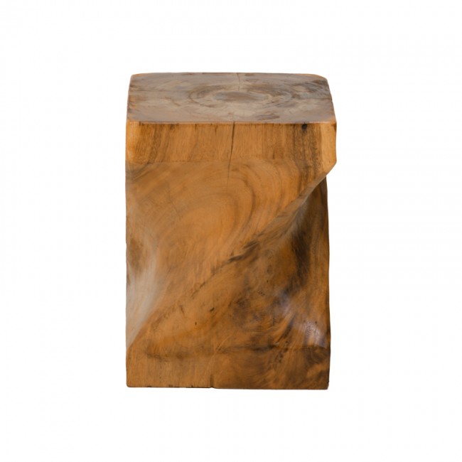 Σκαμπό "TWISTER" από ξύλο σε φυσικό χρώμα 30x30x45