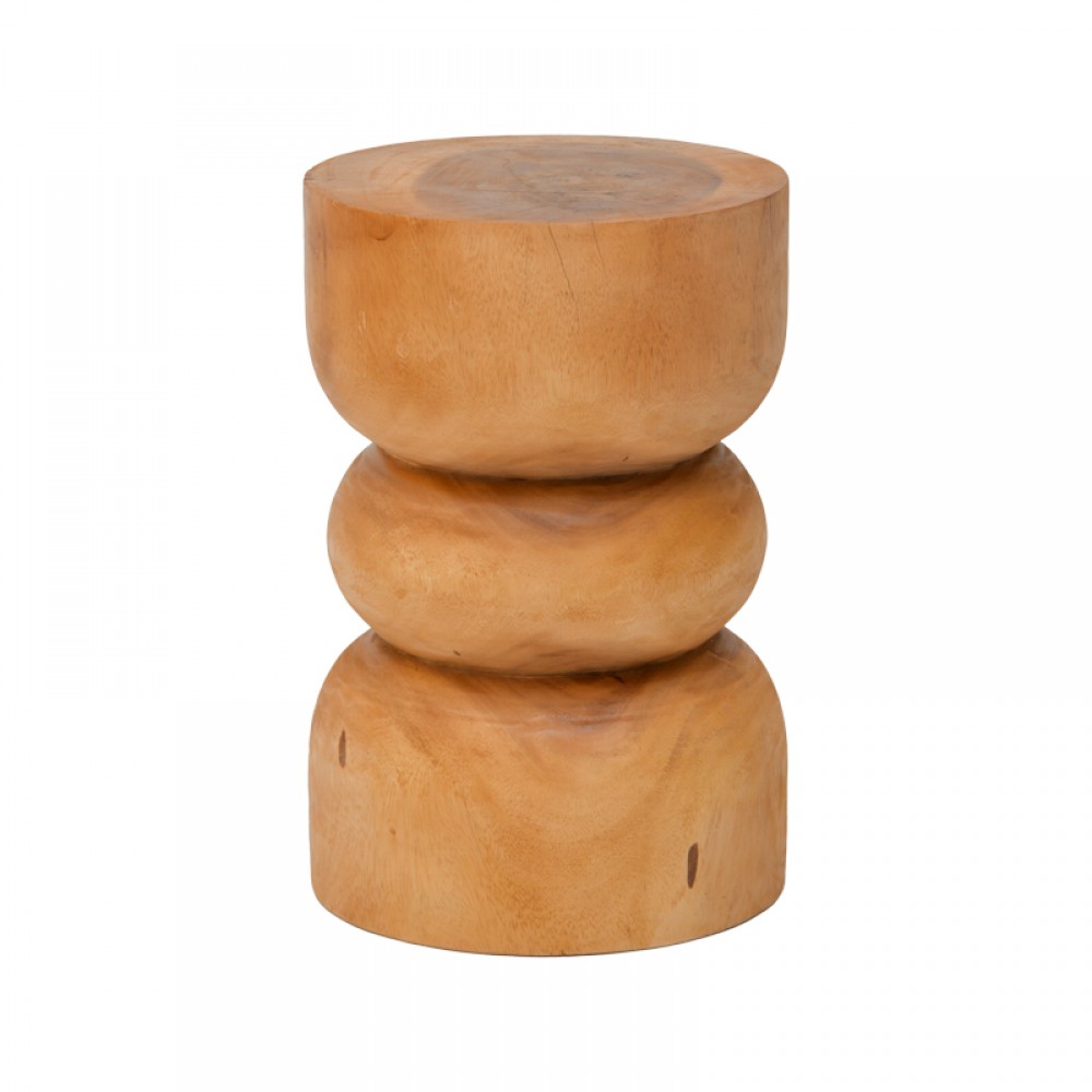 Σκαμπό "ESTELLE" από ξύλο σε φυσικό χρώμα Φ30x45