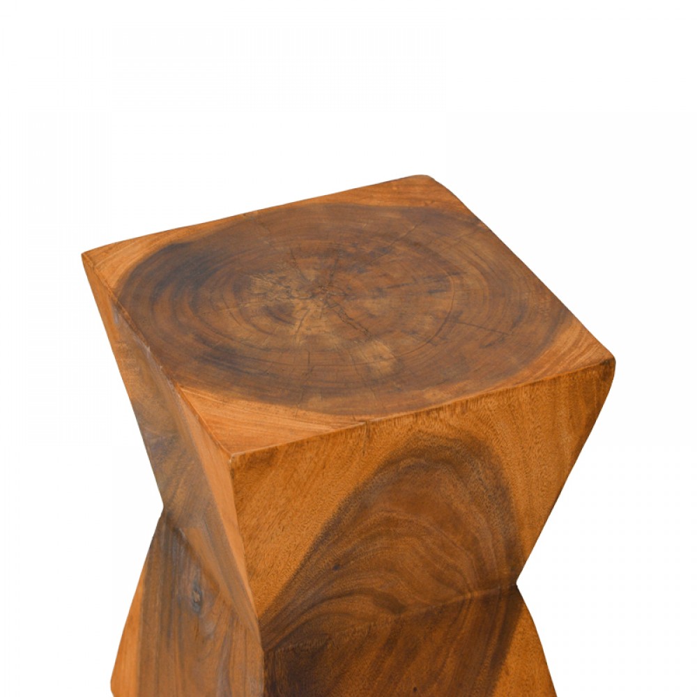 Σκαμπό "CLEPSYDRA" από ξύλο σε φυσικό χρώμα 31x31x45