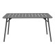 Τραπέζι εξωτερικού χώρου "MORAJA"από μέταλλο σε μαύρο χρώμα 140x80x72