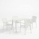 Τραπεζαρία 5τεμ "HEVEN VISTA" από αλουμίνιο σε λευκό χρώμα 120x70x72
