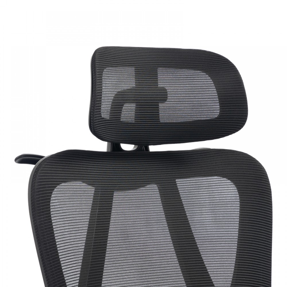 Καρέκλα γραφείου "EXETER" από mesh ύφασμα σε μαύρο χρώμα 50x58x119-129