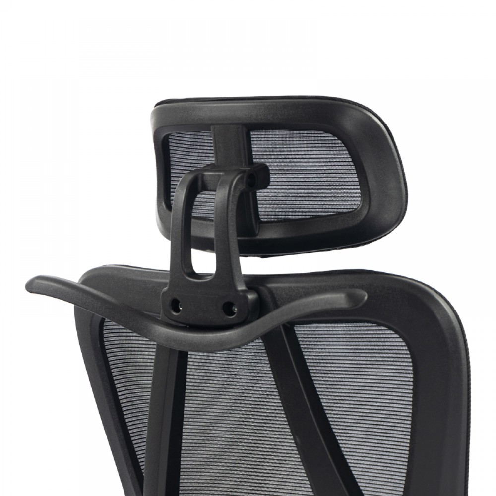 Καρέκλα γραφείου "EXETER" από mesh ύφασμα σε μαύρο χρώμα 50x58x119-129