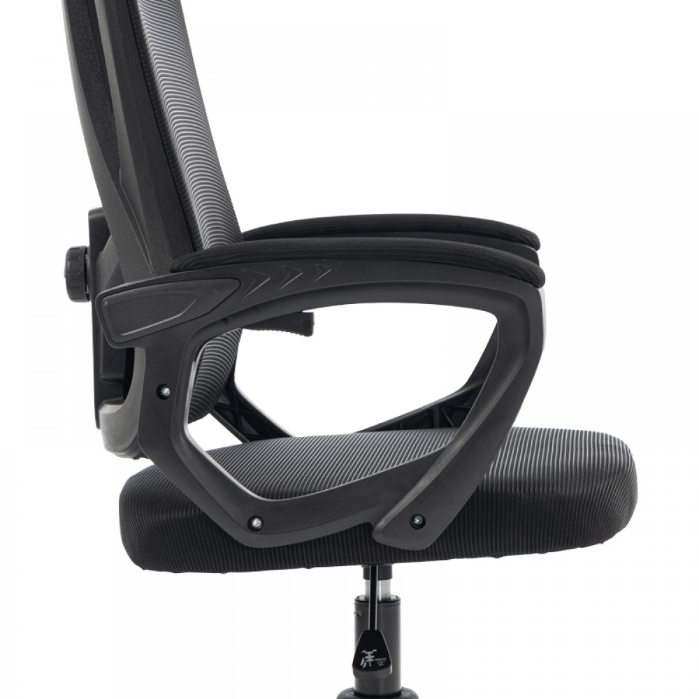 Καρέκλα γραφείου "EXETER" από mesh ύφασμα σε μαύρο χρώμα 50x58x119-129