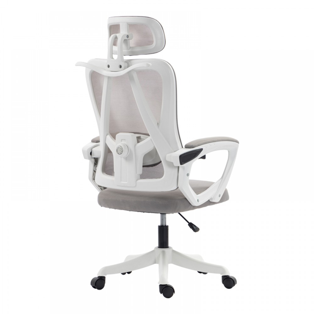 Καρέκλα γραφείου "EXETER" από mesh ύφασμα σε λευκό χρώμα 50x58x119-129