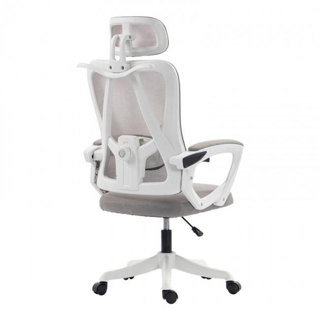 Καρέκλα γραφείου "EXETER" από mesh ύφασμα σε λευκό χρώμα 50x58x119-129