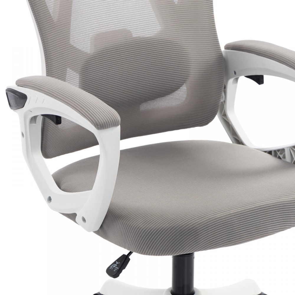 Καρέκλα γραφείου "EXETER" από mesh ύφασμα σε λευκό χρώμα 50x58x119-129