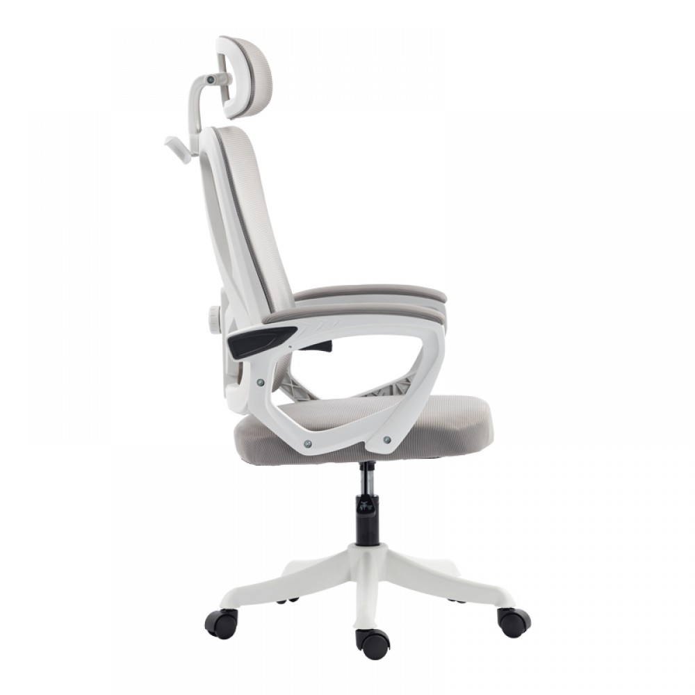 Καρέκλα γραφείου "EXETER" από mesh ύφασμα σε λευκό χρώμα 50x58x119-129