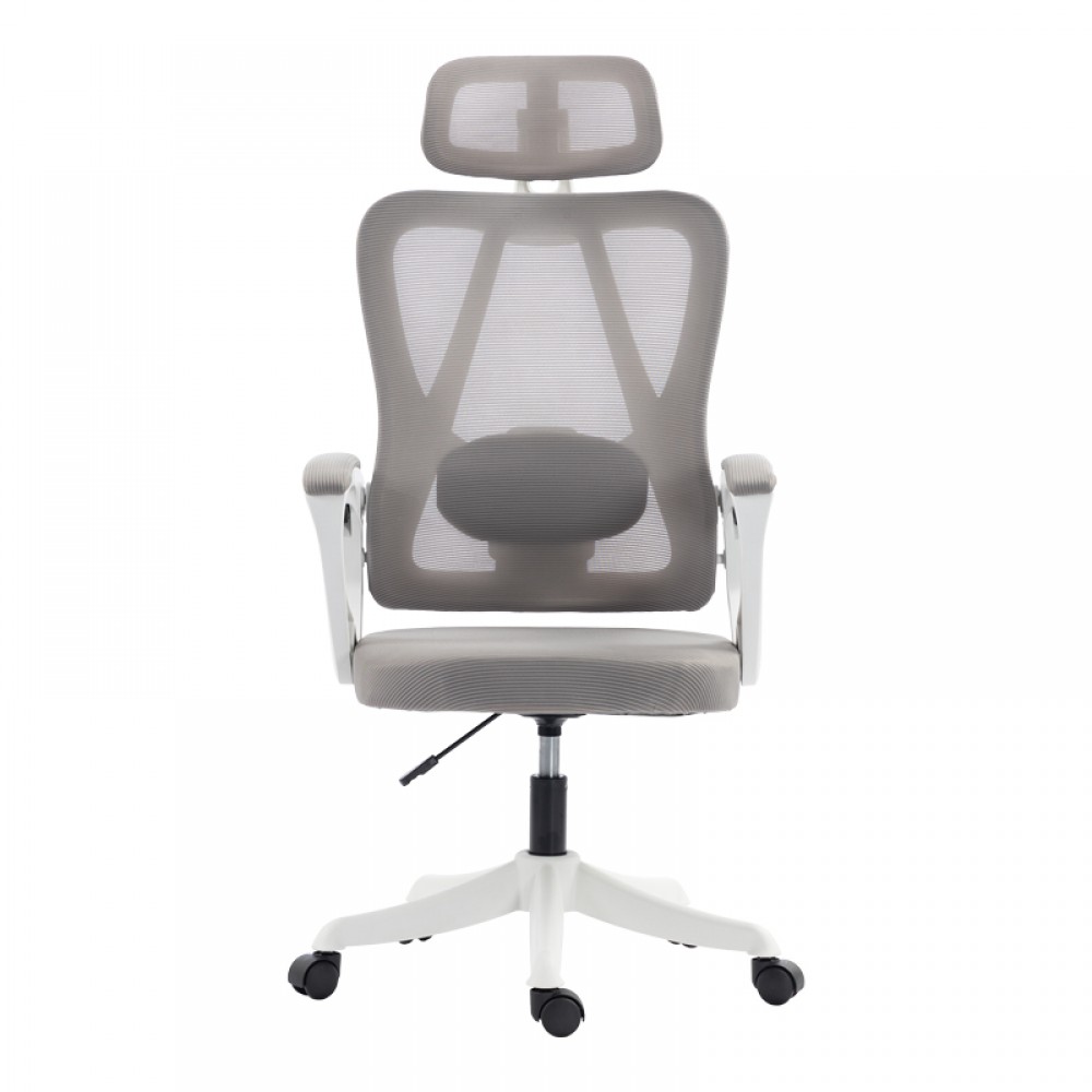 Καρέκλα γραφείου "EXETER" από mesh ύφασμα σε λευκό χρώμα 50x58x119-129