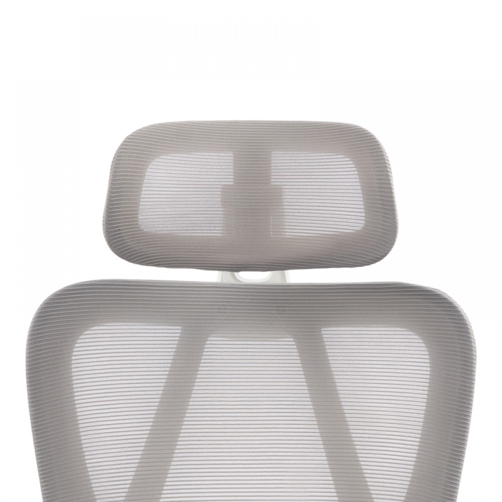 Καρέκλα γραφείου "EXETER" από mesh ύφασμα σε λευκό χρώμα 50x58x119-129