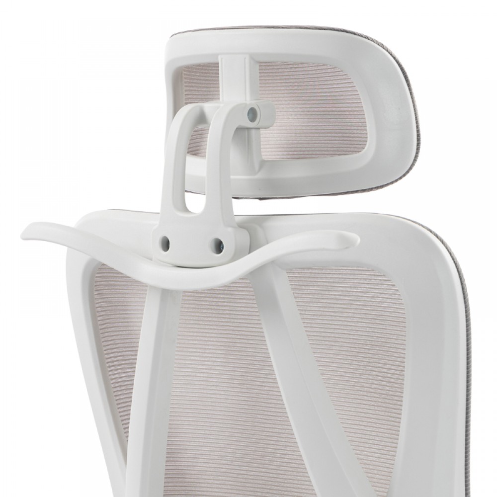 Καρέκλα γραφείου "EXETER" από mesh ύφασμα σε λευκό χρώμα 50x58x119-129