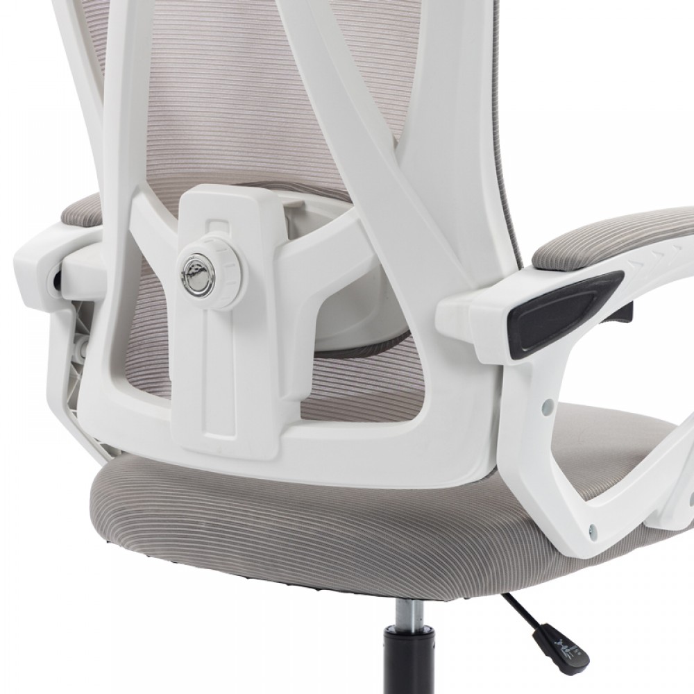 Καρέκλα γραφείου "EXETER" από mesh ύφασμα σε λευκό χρώμα 50x58x119-129