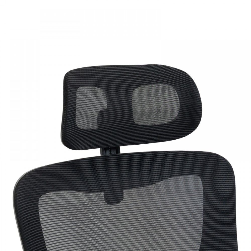 Καρέκλα γραφείου "MAINZ" από mesh ύφασμα σε μαύρο χρώμα 50x60x112-122