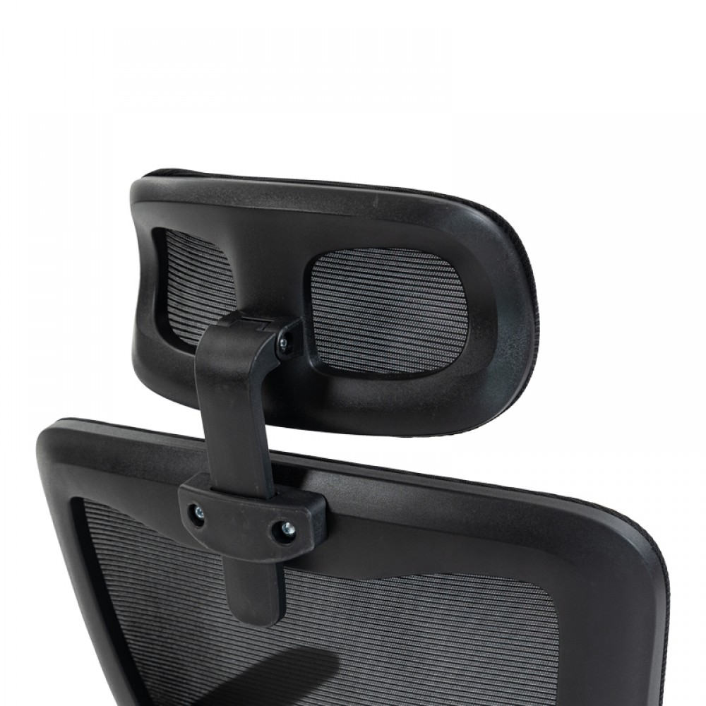 Καρέκλα γραφείου "MAINZ" από mesh ύφασμα σε μαύρο χρώμα 50x60x112-122