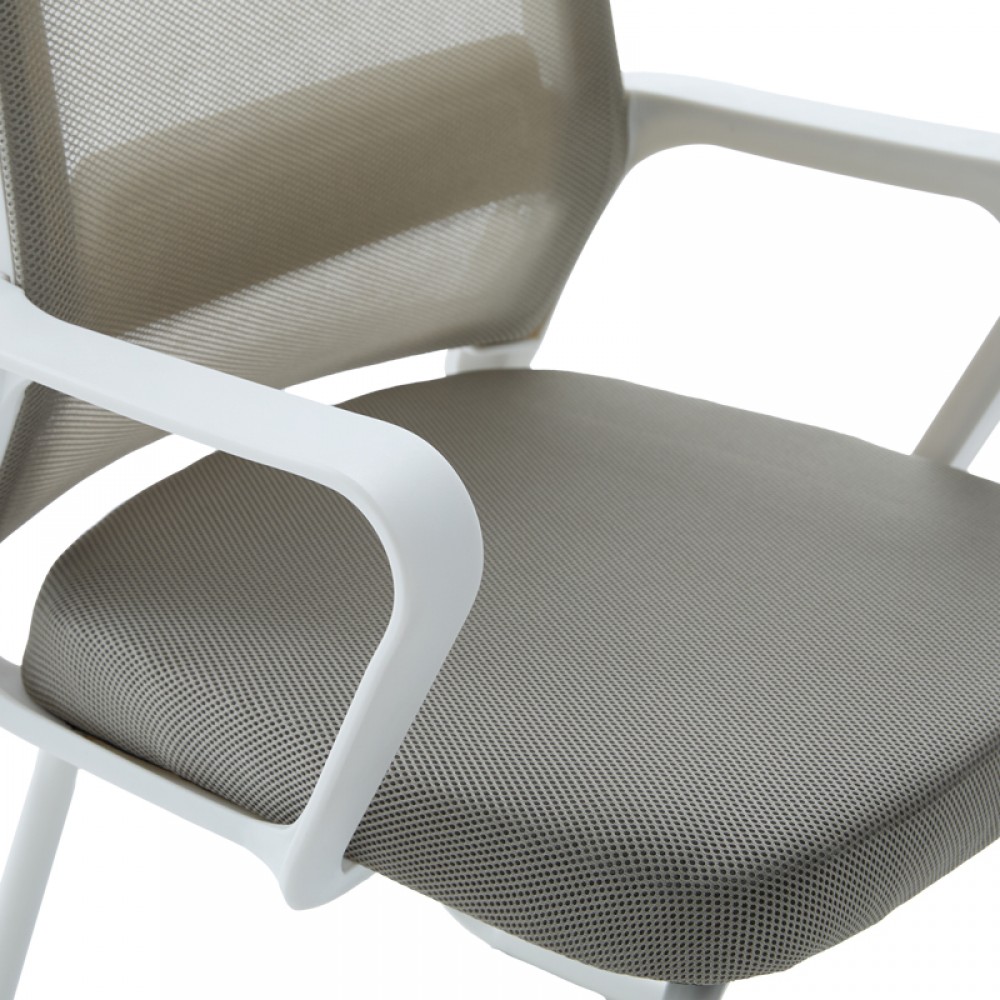 Καρέκλα επισκέπτη "PALMA" από mesh ύφασμα σε γκρι χρώμα 46x52x94