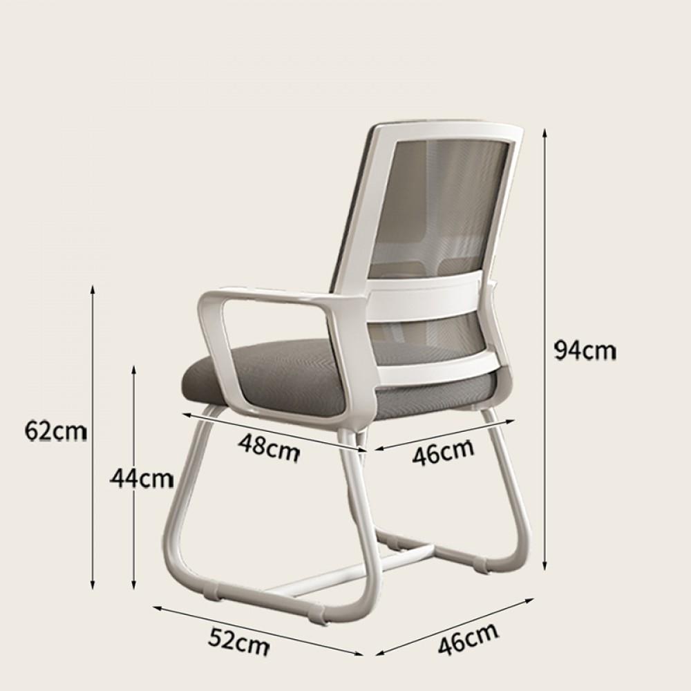 Καρέκλα επισκέπτη "PALMA" από mesh ύφασμα σε γκρι χρώμα 46x52x94