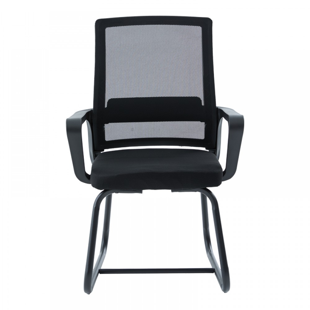 Καρέκλα επισκέπτη "PALMA" από mesh ύφασμα σε μαύρο χρώμα 46x52x94