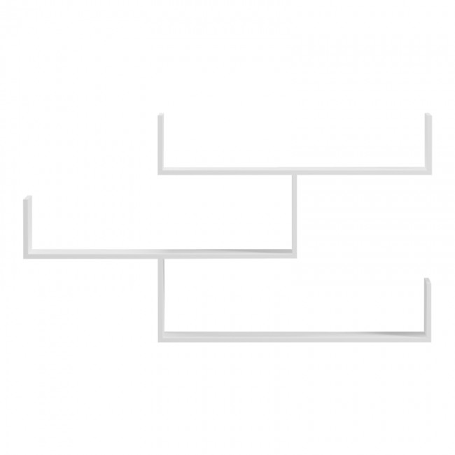 Ραφιέρα τοίχου "TIBER" σε χρώμα λευκό 120x22x67