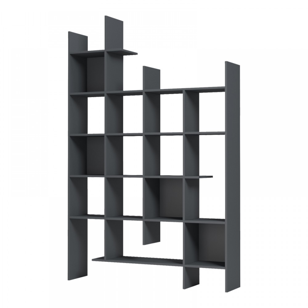 Βιβλιοθήκη "MANCO" σε ανθρακί χρώμα 122x25.5x188