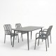 Τραπεζαρία εξωτερικού χώρου 5τεμ "HEVEN VISTA" από αλουμίνιο σε ανθρακί χρώμα 150x80x72