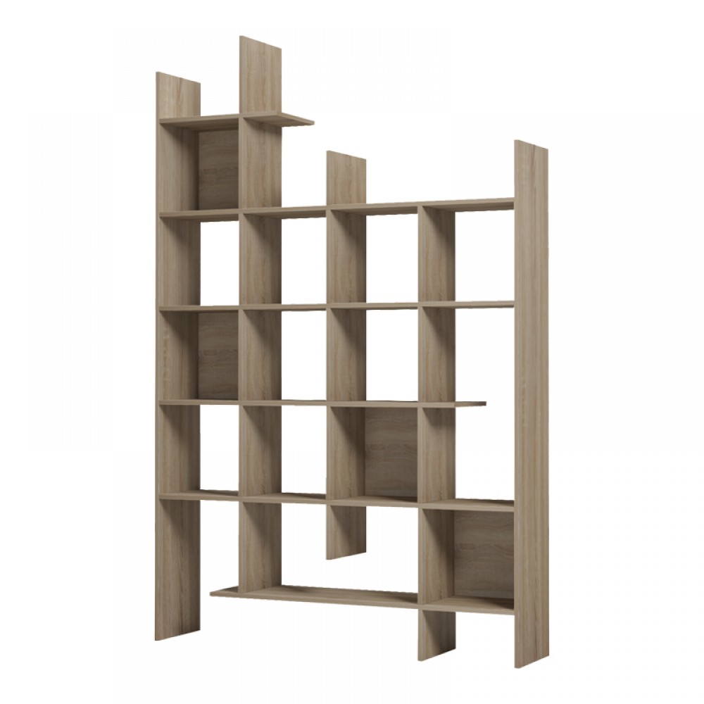 Βιβλιοθήκη "MANCO" σε sonoma χρώμα 122x25.5x188