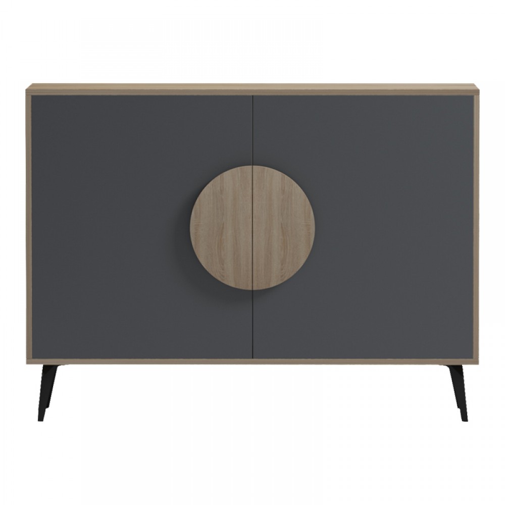 Μπουφές "GORA" σε sonoma-ανθρακί χρώμα 110x35.5x82