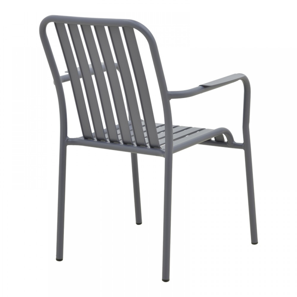 Τραπεζαρία 7τμχ "HEVEN VISTA" από αλουμίνιο σε χρώμα ανθρακί 120x70x72