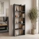 Βιβλιοθήκη "CORPUS" σε χρώμα ανθρακί/σονόμα 61x22x162