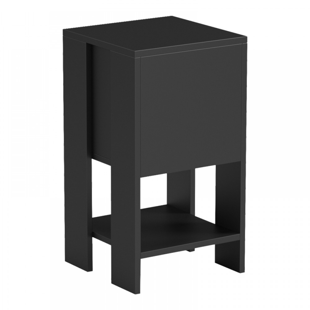 Κομοδίνο "REPPO" σε χρώμα μαύρο 30x30x55