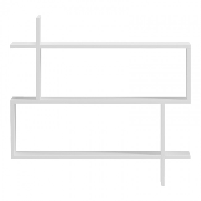 Ραφιέρα τοίχου "PARALEL" σε λευκό χρώμα 70x22x65,5